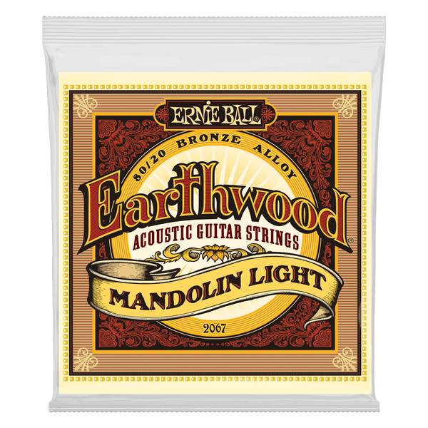 Ernie Ball 2067 Earthwood 80/20 Bronze Light Mandolin Strings w/ Loop End (09 - 34)