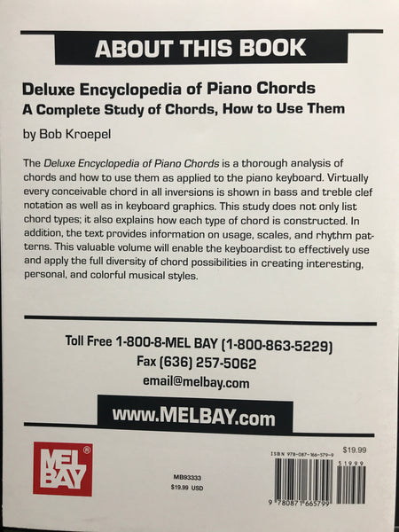 Mel Bay Deluxe Encyclopedia of Piano Chords