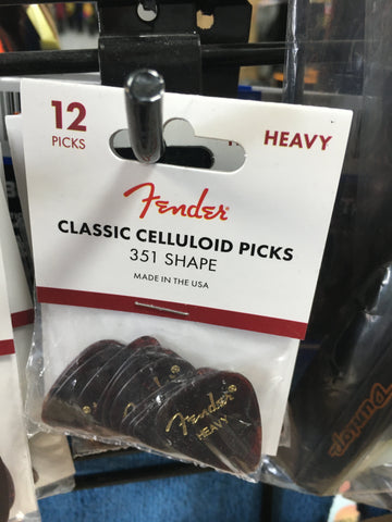 Fender 351HPP Heavy Shell 12 pack Classic Celluloid Guitar Picks