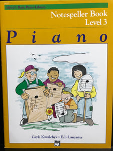 Alfred's Basic Piano Library Notespeller Book Level 3