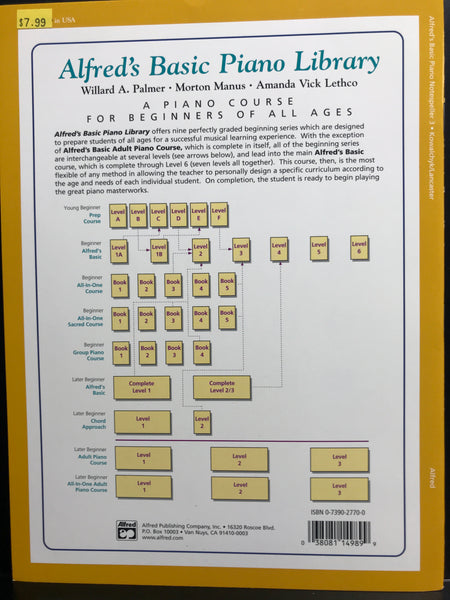 Alfred's Basic Piano Library Notespeller Book Level 3