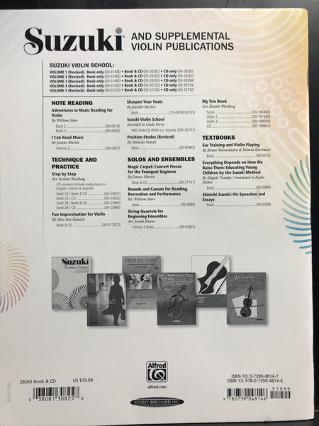 Suzuki Violin School Volume 2 Violin Part with CD