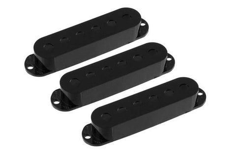 Allparts PC-0406-023 SET OF 3 PLASTIC PICKUP COVERS FOR STRATOCASTER® Black
