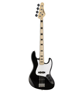 Austin AJB300 Double Cutaway 4 String Bass Black