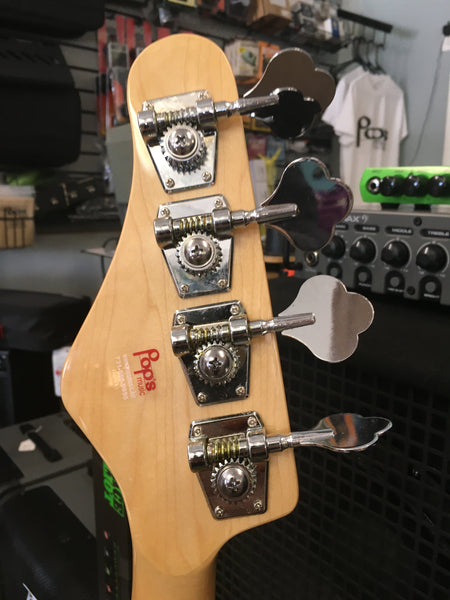 Austin AJB300 Double Cutaway 4 String Bass Black