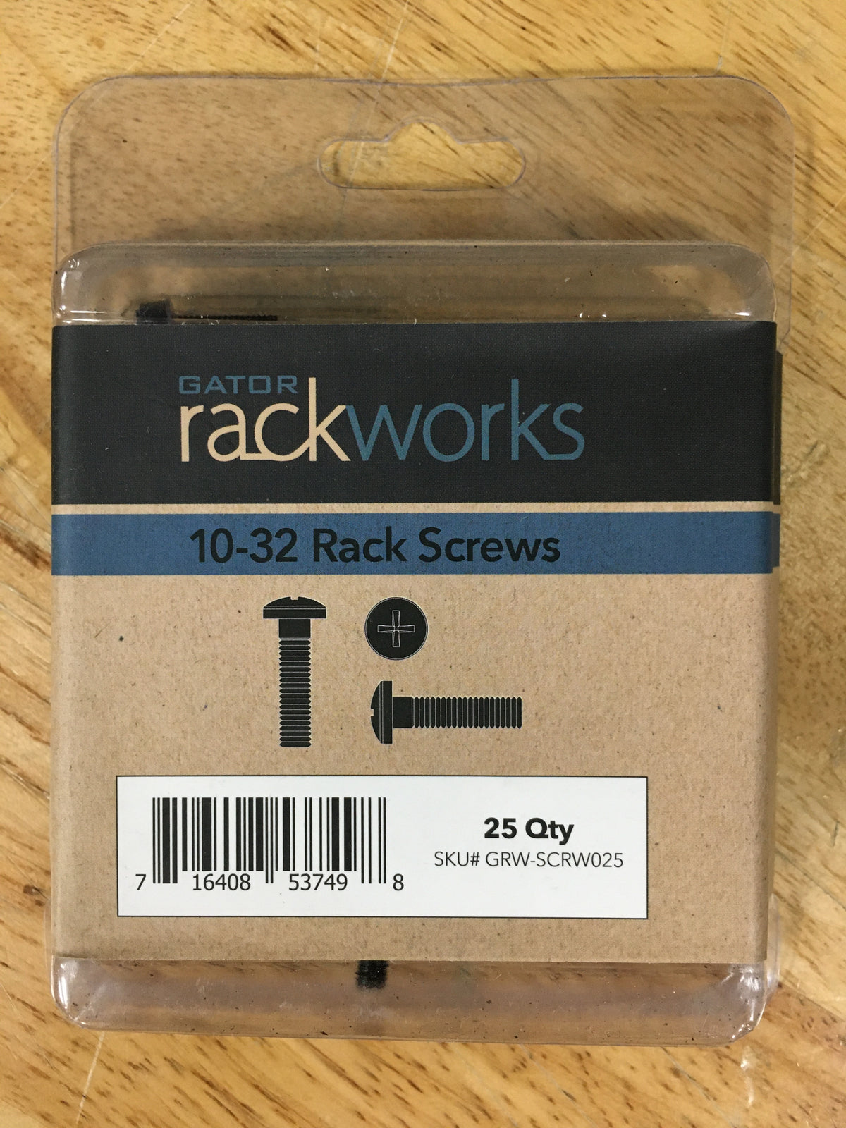 Gator GRW-SCRW025 Gator Rackworks #10-32 X 3/4″ Rack Screws – 25 Qty Pack Black