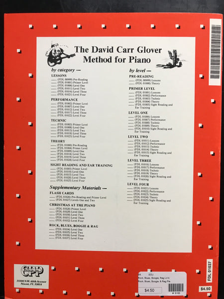 Belwin Rock, Blues, Boogie, & Rag Piano Solos with Optional Accompaniments