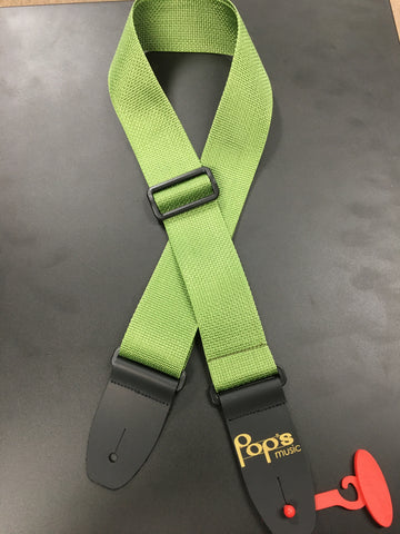 M8POLY-GREEN Pop's Logo Strap