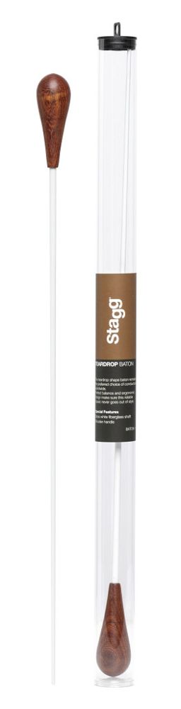 Baton 1 Wooden baton with teardrop-shaped handle