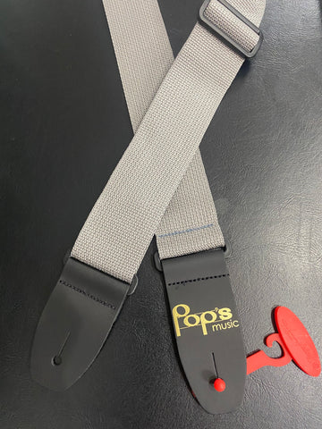 M8POLY-GRY Pop's Logo Strap