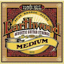 Ernie Ball 2002 Earthwood Medium 80/20 Bronze Acoustic Guitar Strings 13-56