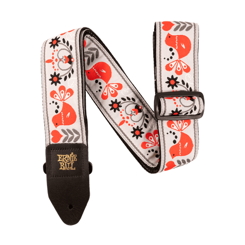Ernie Ball 4689 RED BIRD WINTER JACQUARD STRAP