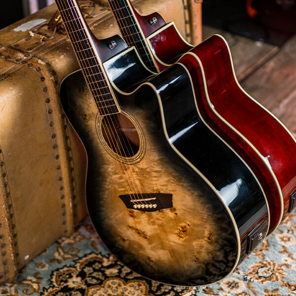 Washburn DEEP FOREST BURL ACE Black Fade DFBACEB