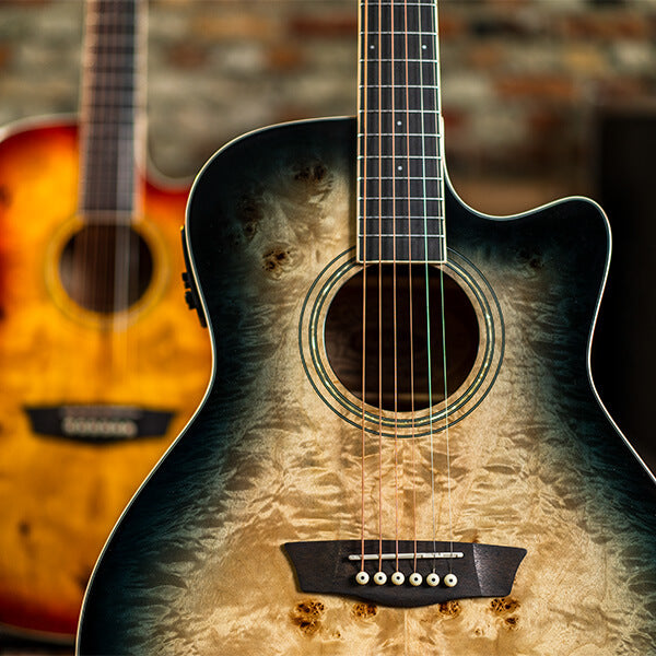 Washburn DEEP FOREST BURL ACE Black Fade DFBACEB