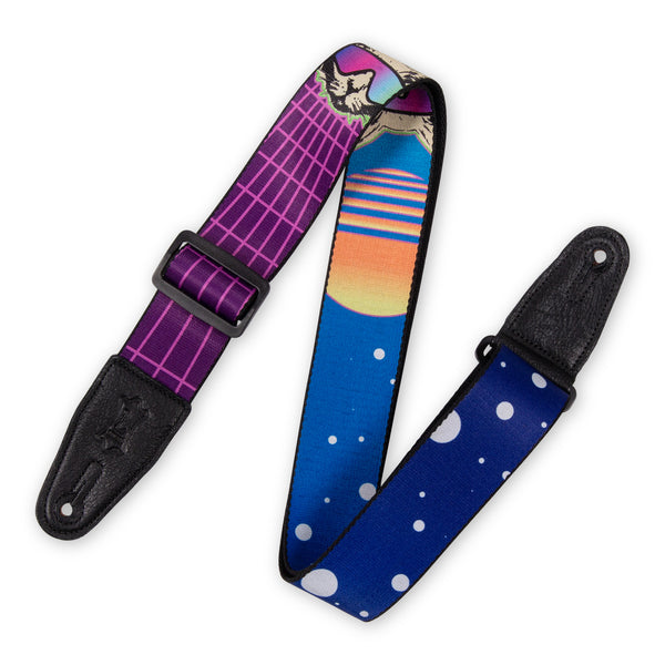 Levy's MPD2-119 Polyester Guitar Strap Cyber Cat