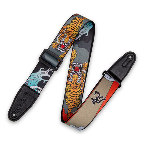 Levy's MPD2-124 Polyester Guitar Strap Japanese Traditional Tiger