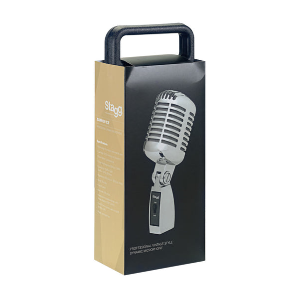 Stagg SDM100CR Professional vintage style cardioid dynamic microphone with cartridge DC04