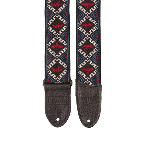 PRS Jacquard Hootenanny Style 2" Strap Red, White & Blue Birds