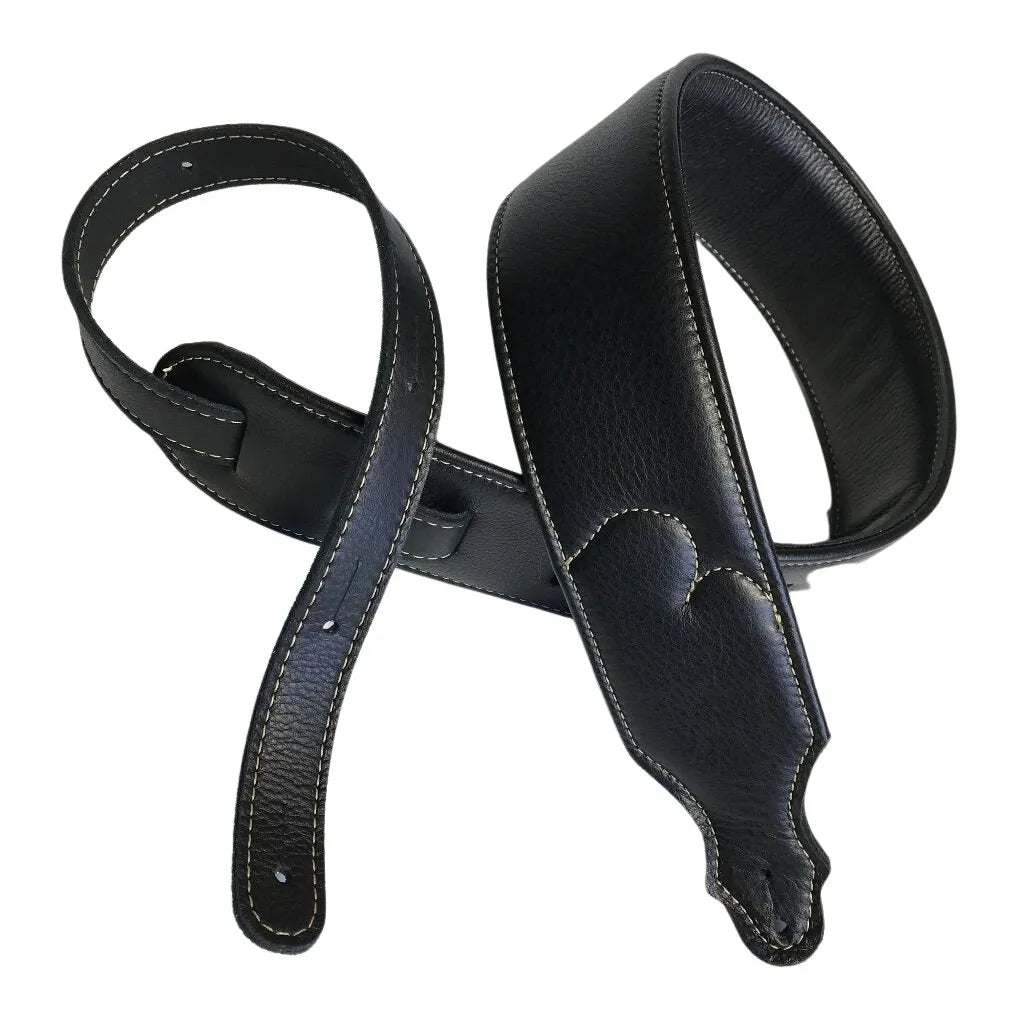 Franklin 2.5" Padded Glove Leather Guitar Strap 10B-BK-N