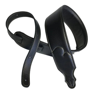 Franklin 2.5" Padded Glove Leather Guitar Strap 10B-BK-N