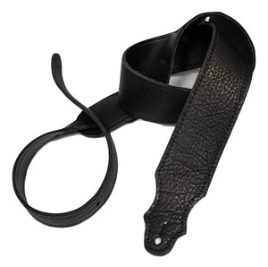 Franklin Strap 2" Purist Glove Leather Guitar Strap - Black w/Black Stitching 4A-BK-BK
