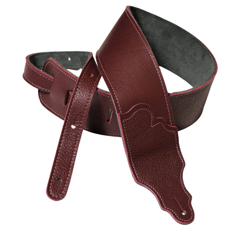 Franklin 3" Original Natural Glove Leather Guitar Strap Oxblood