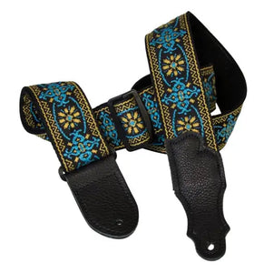 Franklin Retro Folk Weave Guitar Strap Turquoise F1-T