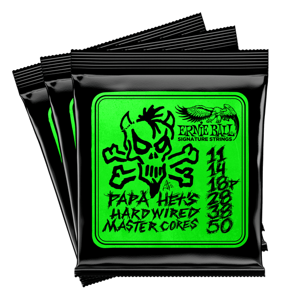 PAPA HET'S HARDWIRED MASTER CORE SIGNATURE ELECTRIC GUITAR STRINGS 3-PACK 3821