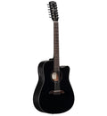 Alvarez AD60ce Black 12-string Acoustic-Electric Guitar - Black