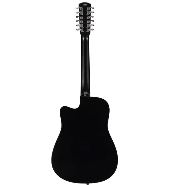Alvarez AD60ce Black 12-string Acoustic-Electric Guitar - Black