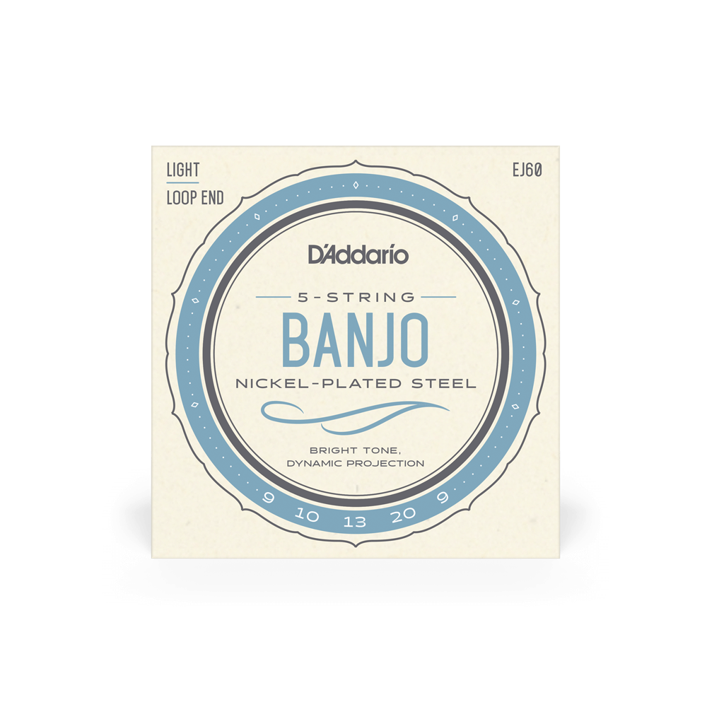 D'Addario EJ60 5 String Banjo 09-20 Regular Light Set