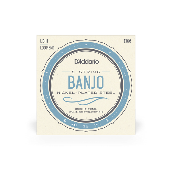 D'Addario EJ60 5 String Banjo 09-20 Regular Light Set