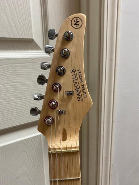 Nashville Guitar Works Double Cut Electric Blue with Maple Fretboard 135BL
