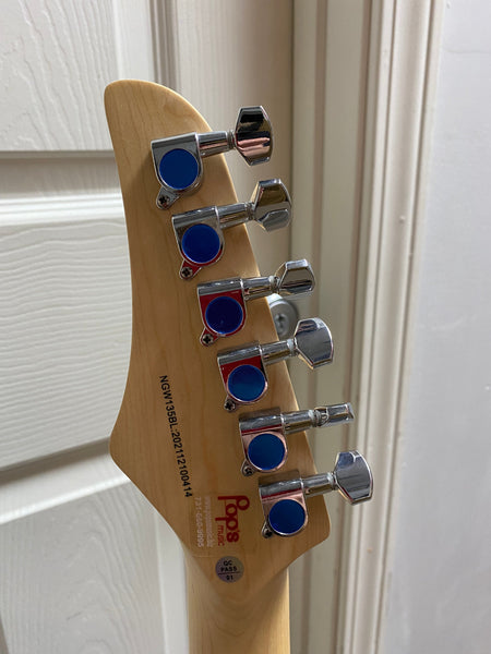 Nashville Guitar Works Double Cut Electric Blue with Maple Fretboard 135BL