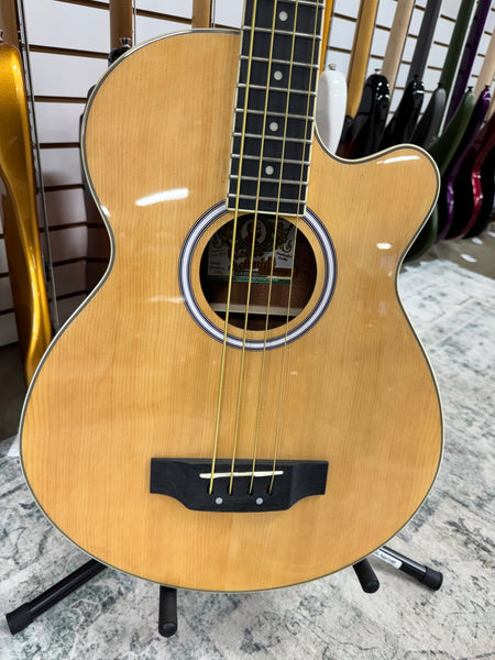 Oscar Schmidt OB100-N Acoustic/Electric Bass - Natural