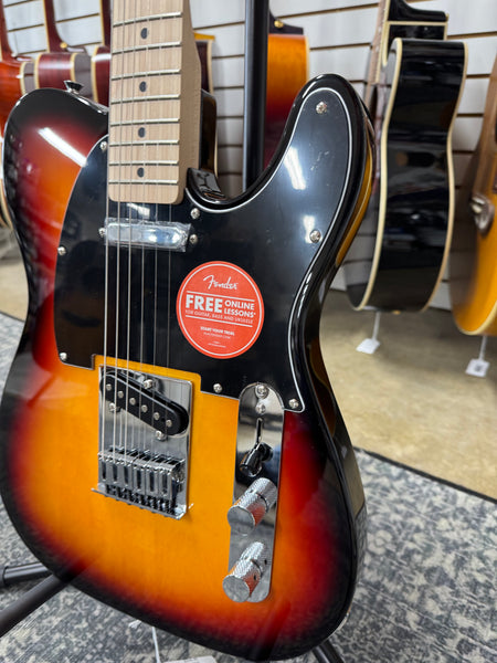Squier Affinity Telecaster with Maple Fretboard, String Through Body - 3-Tone Sunburst - B Stock
