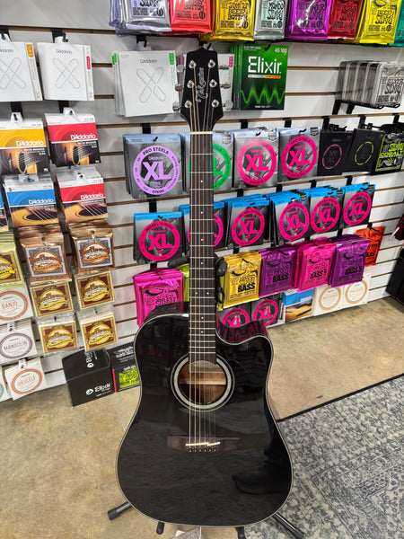 Takamine GD30CE BLK G30 Series Dreadnought Cutaway Acoustic/Electric Guitar - Gloss Black