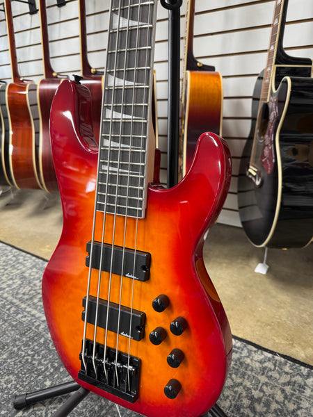 Jackson JS Series JS3VQ 5-String Concert Bass - Present - Cherry Burst - B Stock