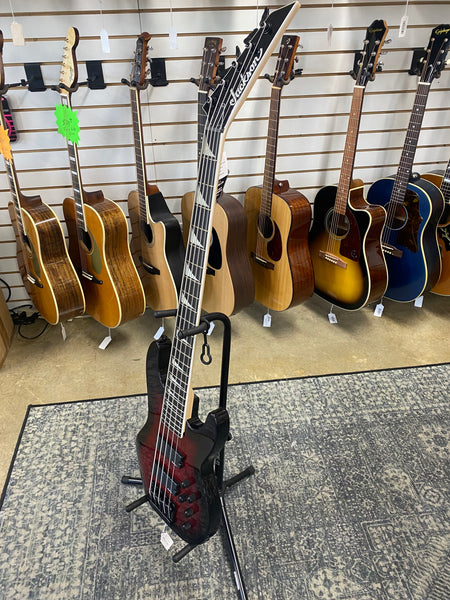 Jackson JS Series JS3VQ 5-String Concert Bass with Amaranth Fretboard - Transparent Red Burst