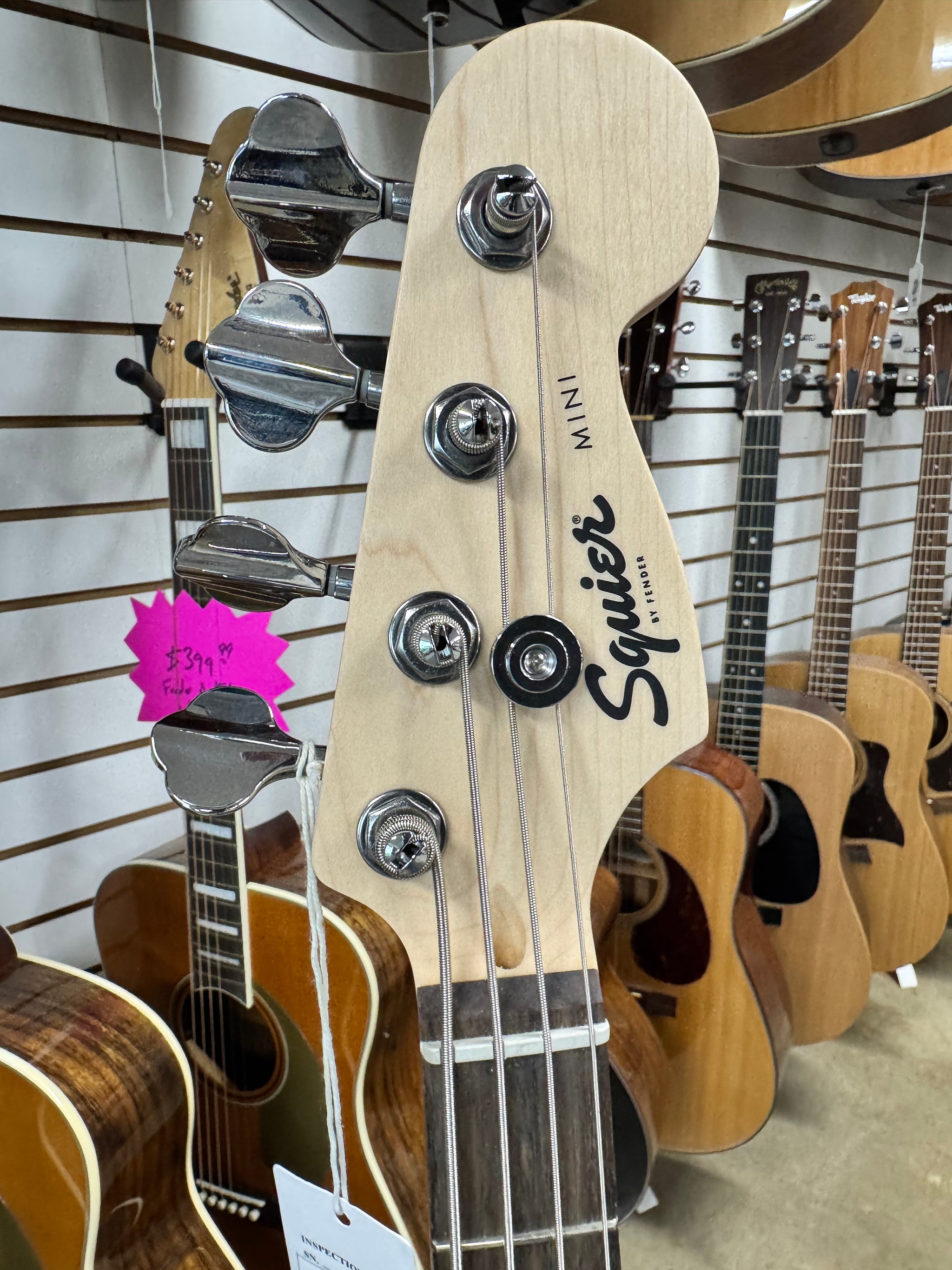 Squier Mini Precision Bass - Black – Pop's Music