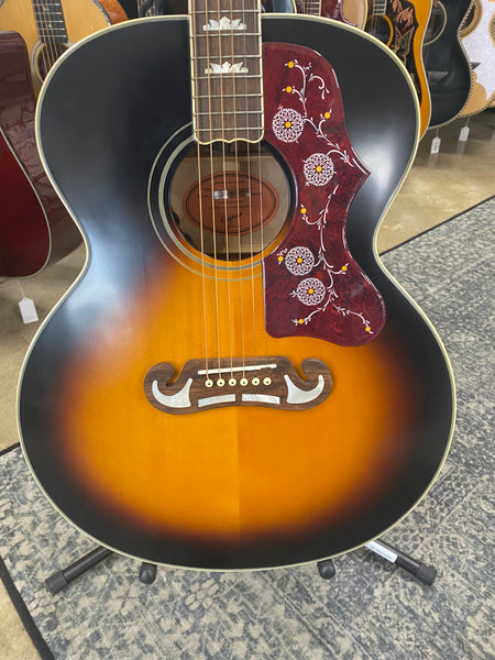 Epiphone J-200 Acoustic Electric Guitar - Aged Vintage Sunburst Gloss