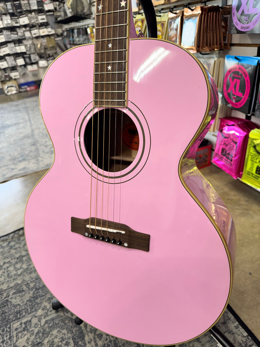 Epiphone J-180 LS - Pink