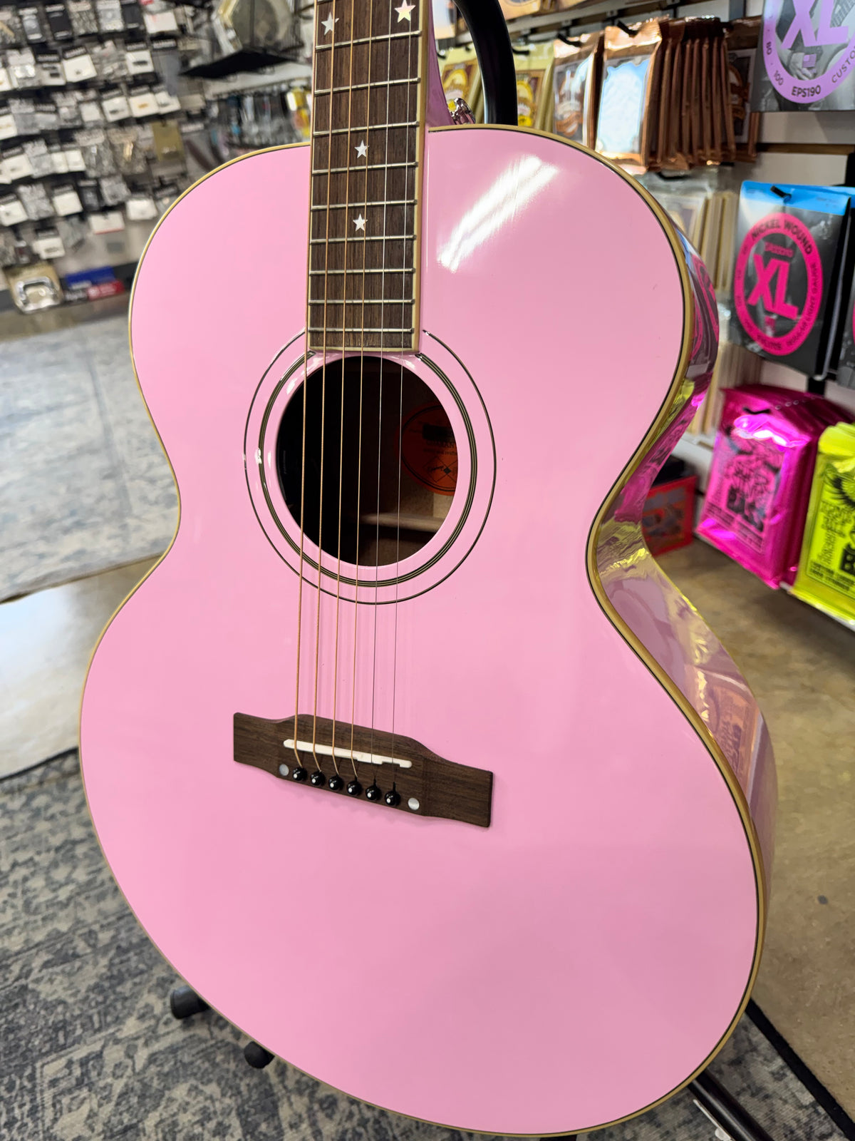 Epiphone J-180 LS - Pink