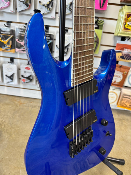 Jackson X Series Soloist SLAT7 7 String Fan Fret Electric Guitar - Metallic Blue