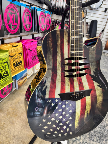 Dean MAKO-GLORY Dave Mustaine Dreadnought with Electronics - American Flag