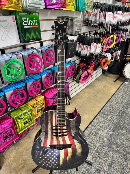 Dean MAKO-GLORY Dave Mustaine Dreadnought with Electronics - American Flag