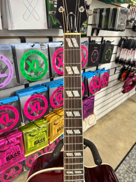 Epiphone Hummingbird Studio EC Limited Edition - Wine Red
