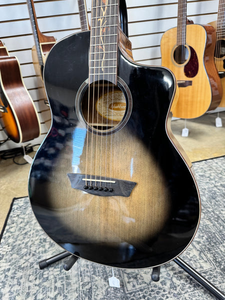 Washburn BTS9VCECH Acoustic Electric Guitar - Charcoal Burst