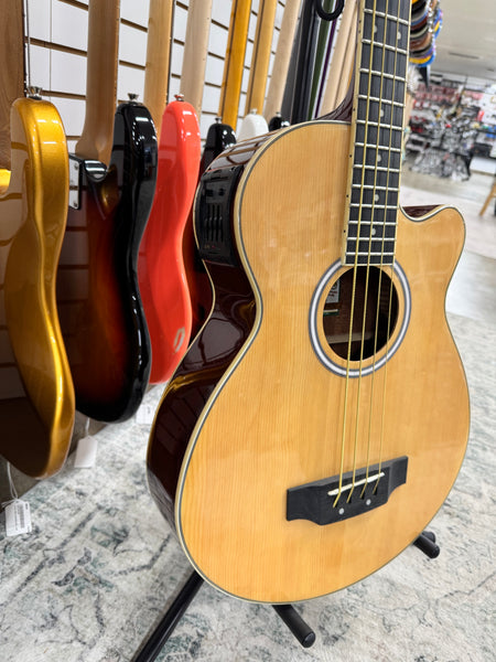 Oscar Schmidt OB100-N Acoustic/Electric Bass - Natural