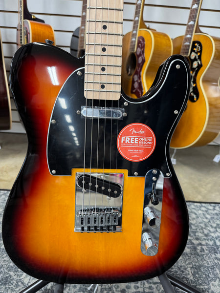 Squier Affinity Telecaster with Maple Fretboard, String Through Body - 3-Tone Sunburst - B Stock
